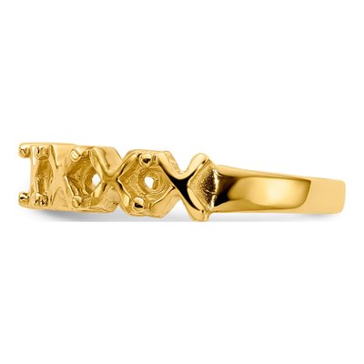 14K Yellow Gold 7-Stone Mother's Ring Mounting – view 3