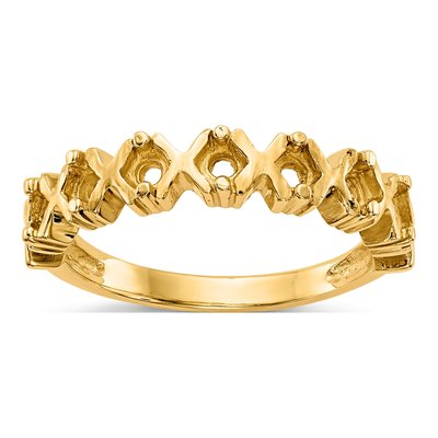 14K Yellow Gold 7-Stone Mother's Ring Mounting
