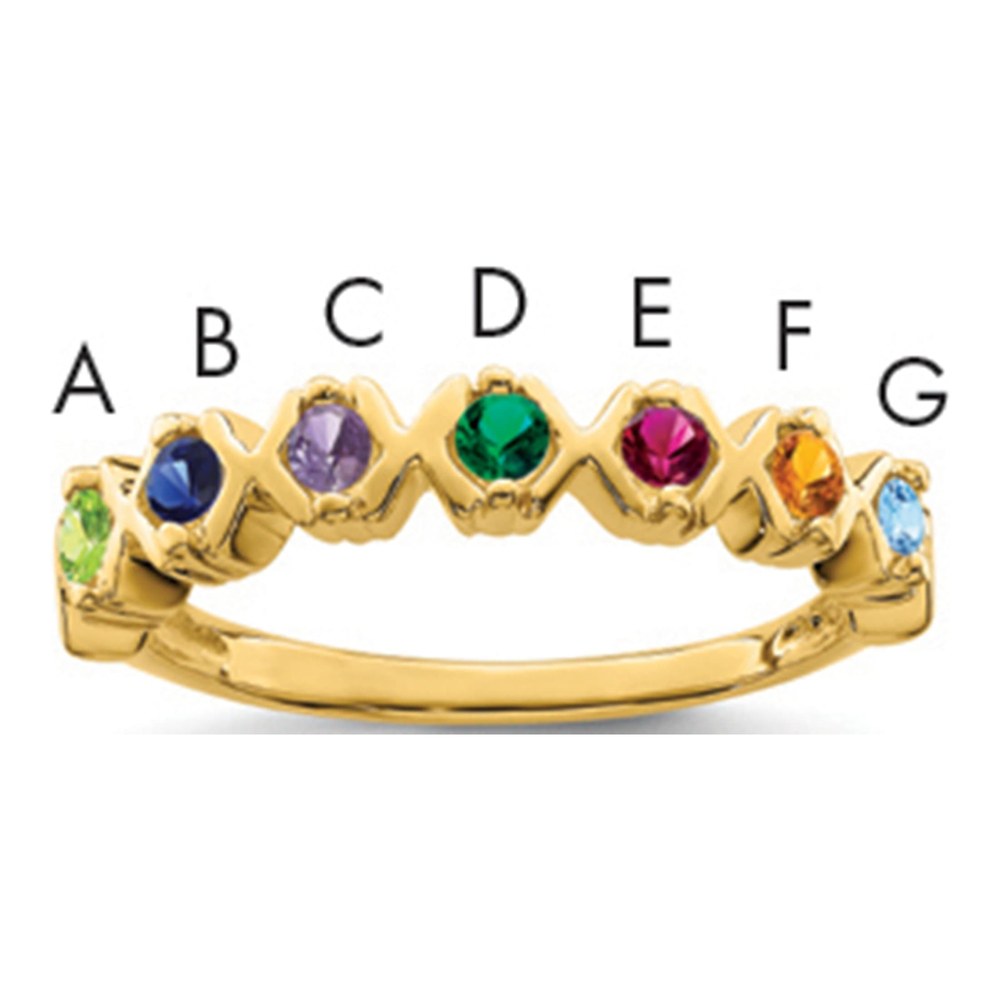 14K Yellow Gold Family Ring