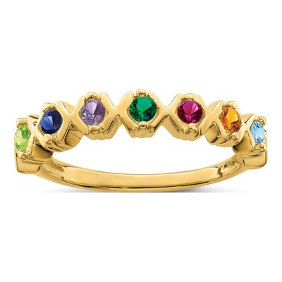 14K Yellow Gold Personalized Family Ring – view 3