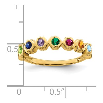 14K Yellow Gold Personalized Family Ring – view 7