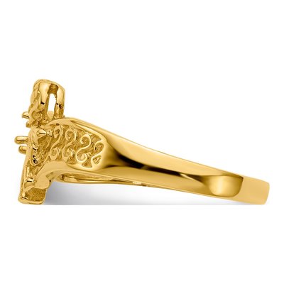 14K Yellow Gold Mother's Ring Mounting – view 3