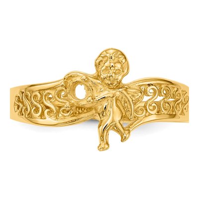 14K Yellow Gold Mother's Ring Mounting – view 4