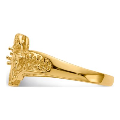 14K Yellow Gold Mother's Ring Mounting – view 3