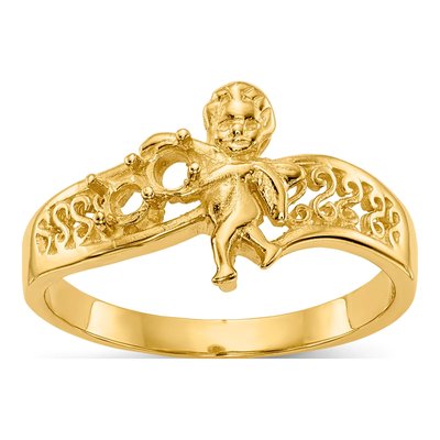 14K Yellow Gold Mother's Ring Mounting