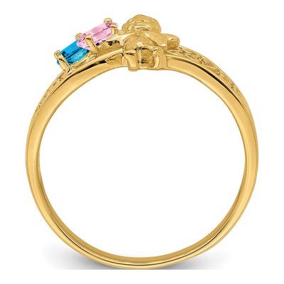 14K Yellow Gold Family Mother's Ring – view 2
