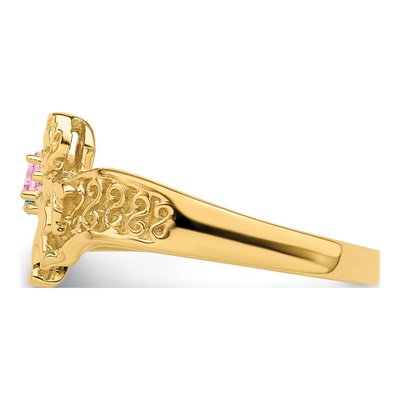 14K Yellow Gold Family Mother's Ring – view 3