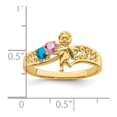 14K Yellow Gold Family Mother's Ring – view 4