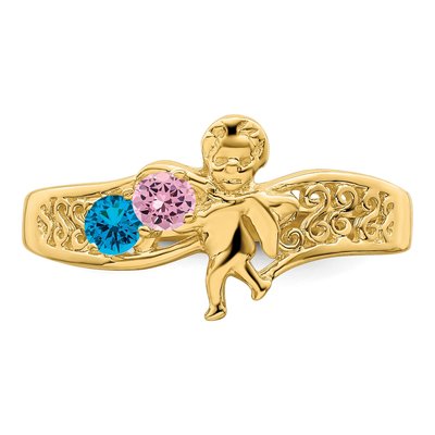 14K Yellow Gold Family Mother's Ring – view 5