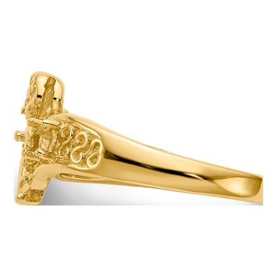 14K Yellow Gold 3-Stone Mother's Ring Mounting – view 3