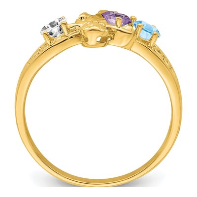 14K Yellow Gold Personalized Family Mother's Ring – view 2