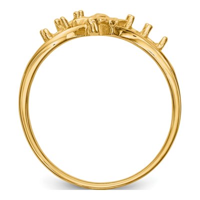 14K Yellow Gold 4-Stone Mother's Ring Mounting – view 2