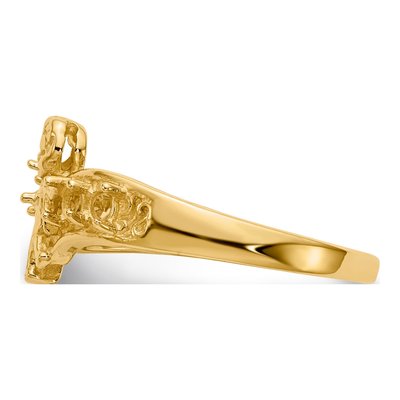 14K Yellow Gold 4-Stone Mother's Ring Mounting – view 3
