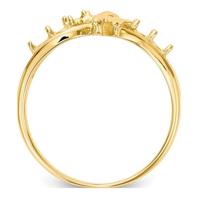 14K Yellow Gold 5-Stone Mother's Ring Mounting – view 2