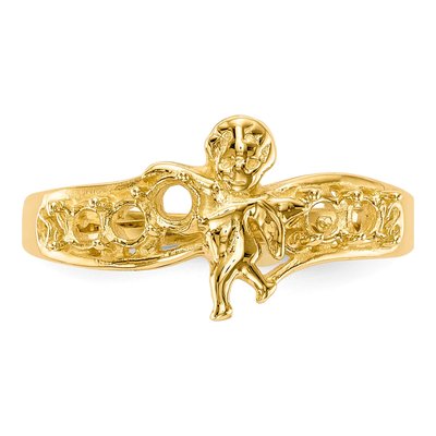 14K Yellow Gold 5-Stone Mother's Ring Mounting – view 4