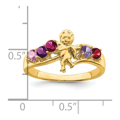 14K Yellow Gold Personalized Family Ring – view 4