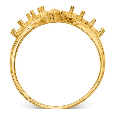 14K Yellow Gold 6-Stone Mother's Ring Mounting – view 2