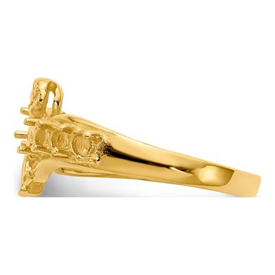 14K Yellow Gold 6-Stone Mother's Ring Mounting – view 3