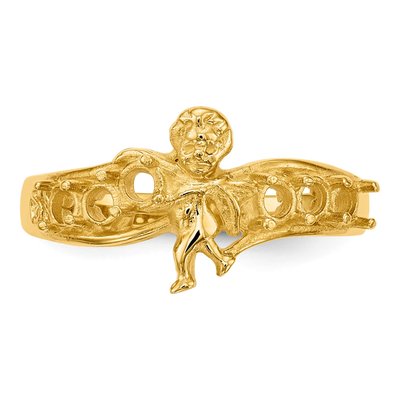 14K Yellow Gold 6-Stone Mother's Ring Mounting – view 4