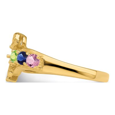 14K Yellow Gold 6-Stone Mother's Ring – view 3