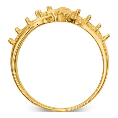14K Yellow Gold 7-Stone Mother's Ring Mounting – view 2