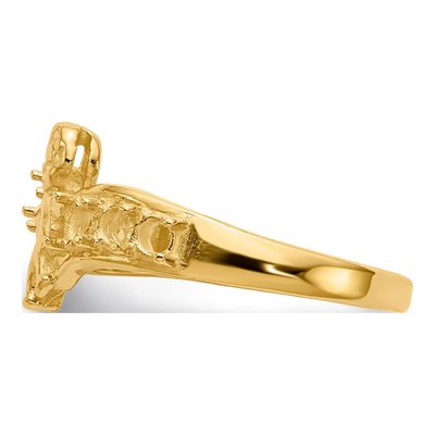 14K Yellow Gold 7-Stone Mother's Ring Mounting – view 3