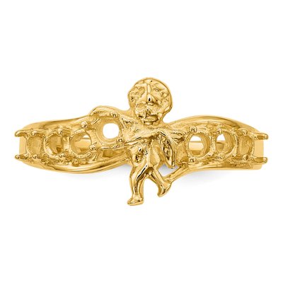 14K Yellow Gold 7-Stone Mother's Ring Mounting – view 4