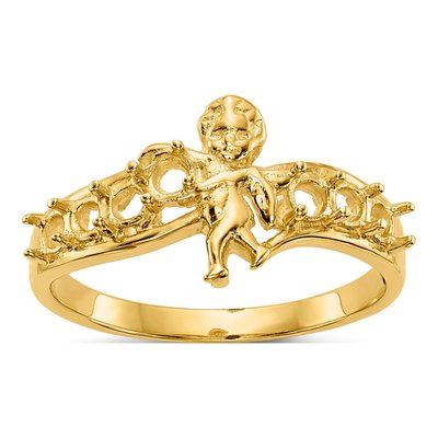 14K Yellow Gold 7-Stone Mother's Ring Mounting