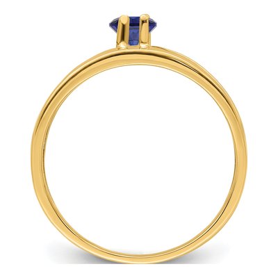 14K Yellow Gold 1-Stone Mother's Ring Mounting – view 3