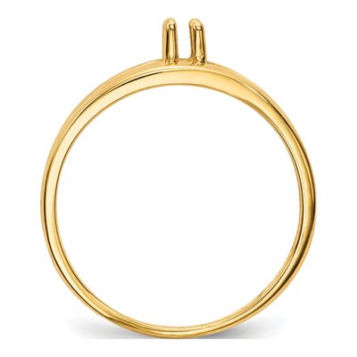 14K Yellow Gold 1-Stone Mother's Ring Mounting – view 8