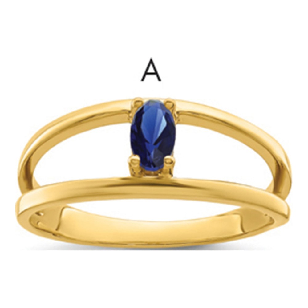 14K Yellow Gold Personalized Family Ring
