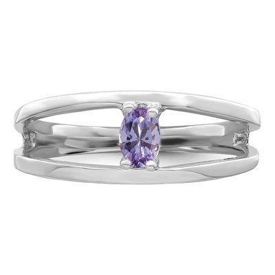 Sterling Silver or 14K White Gold Family Ring – view 5
