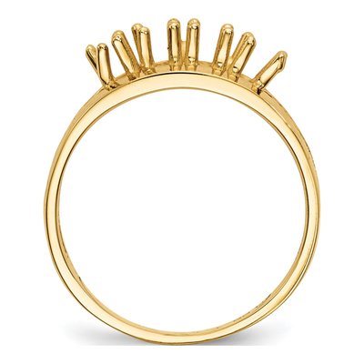 14K Yellow Gold 2-Stone Mother's Ring Mounting – view 8