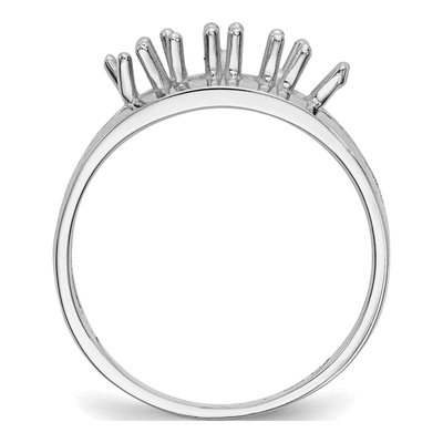 14K White Gold 2-Stone Mother's Ring Mounting – view 8