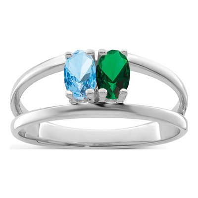 14K White Gold Personalized Family Ring – view 2