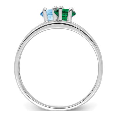 14K White Gold Personalized Family Ring – view 3