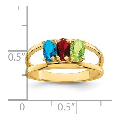 14K Yellow Gold Custom Family Ring – view 6
