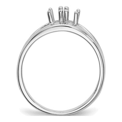 14K White Gold 4-Stone Mother's Ring Mounting – view 8