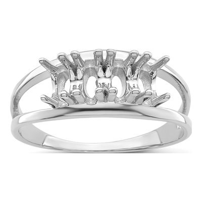 14K White Gold 4-Stone Mother's Ring – view 7