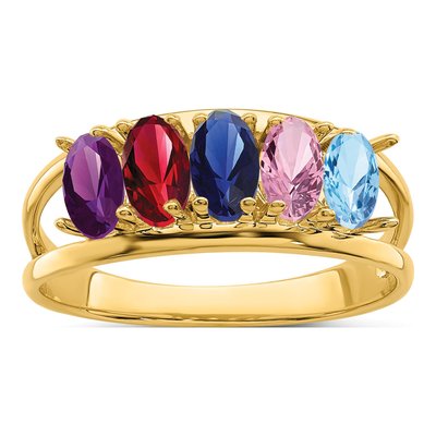 14K Yellow Gold Personalized Family Ring – view 2