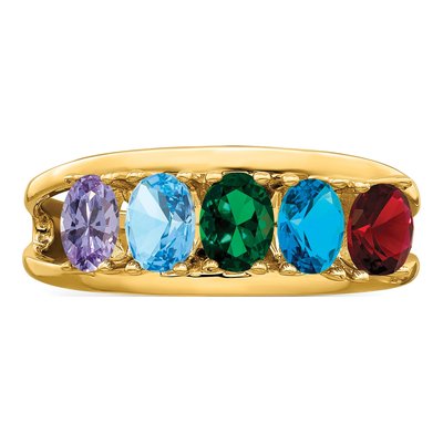 14K Yellow Gold Personalized Family Ring – view 5