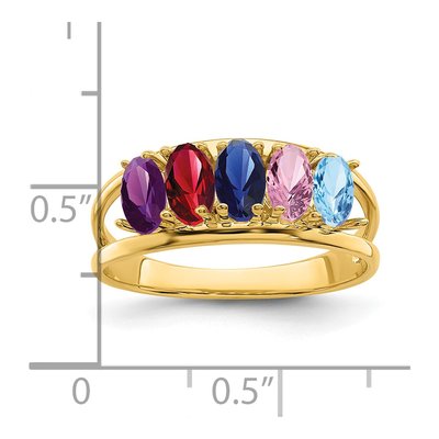 14K Yellow Gold Personalized Family Ring – view 6
