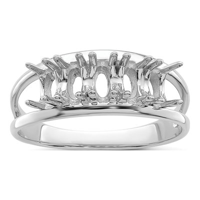 14K White Gold Family Ring – view 7