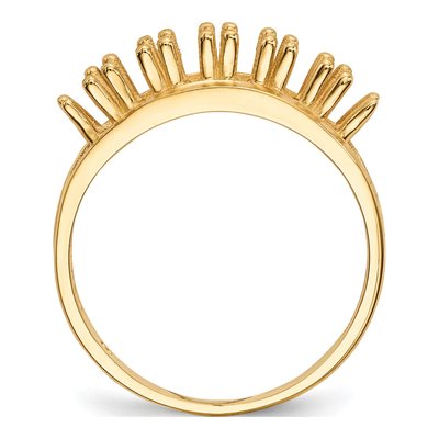14K Yellow Gold 6-Stone Mother's Ring Mounting – view 2
