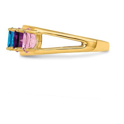 14K Yellow Gold 6-Stone Mother's Ring – view 4