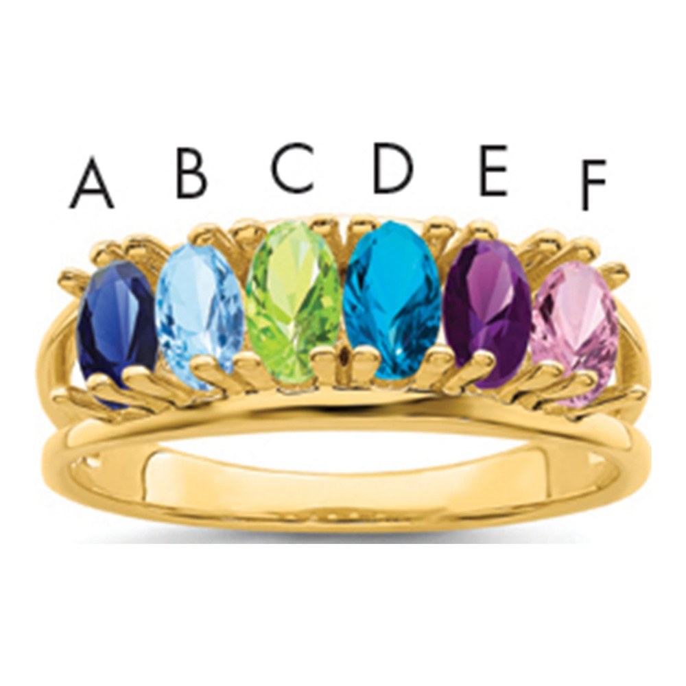 14K Yellow Gold Family Ring