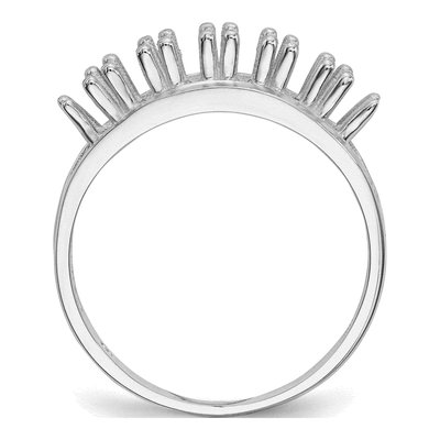 14K White Gold 6-Stone Mother's Ring Mounting – view 2