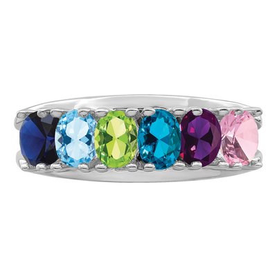 14K White Gold Family Ring – view 5