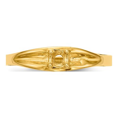 14K Yellow Gold 1-Stone Mother's Ring Mounting – view 4