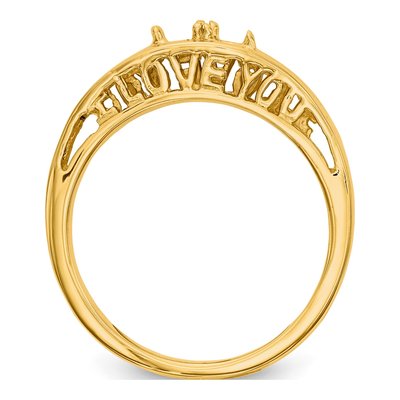 14K Yellow Gold 2-Stone Mother's Ring Mounting – view 2